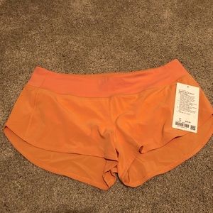 NWT Lululemon Speed Up shorts size 10